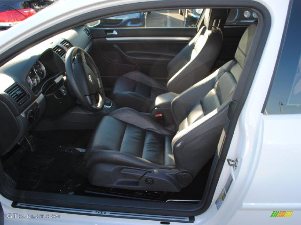 Anthracite Black Leather Interior 2009 Volkswagen GTI 2 Door Photo #45218297