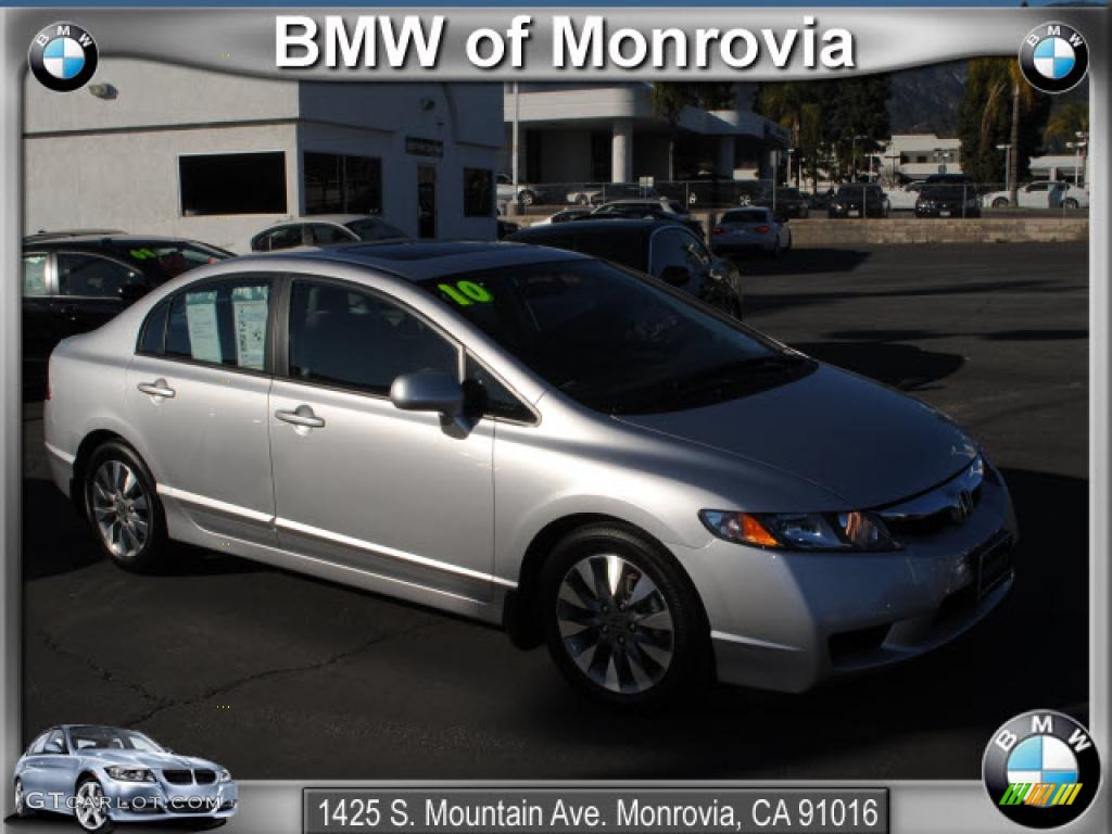 2010 Civic EX Sedan - Alabaster Silver Metallic / Black photo #1