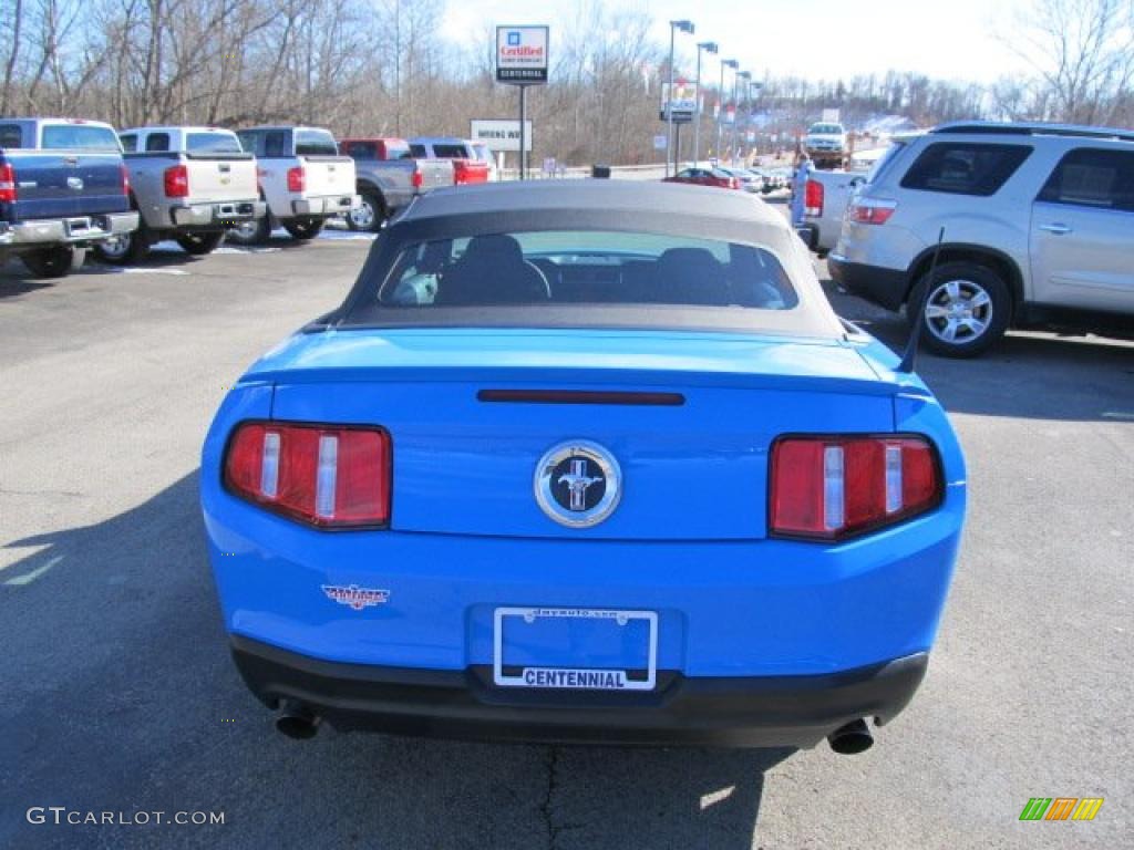 2011 Mustang V6 Convertible - Grabber Blue / Charcoal Black photo #3