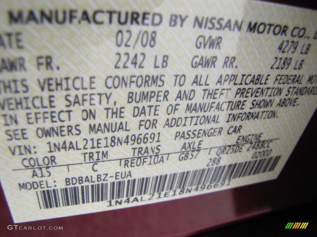 2008 Altima 2.5 S - Sonoma Sunset Metallic / Blond photo #24