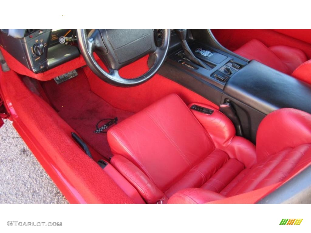 Red Interior 1993 Chevrolet Corvette Coupe Photo #45222617