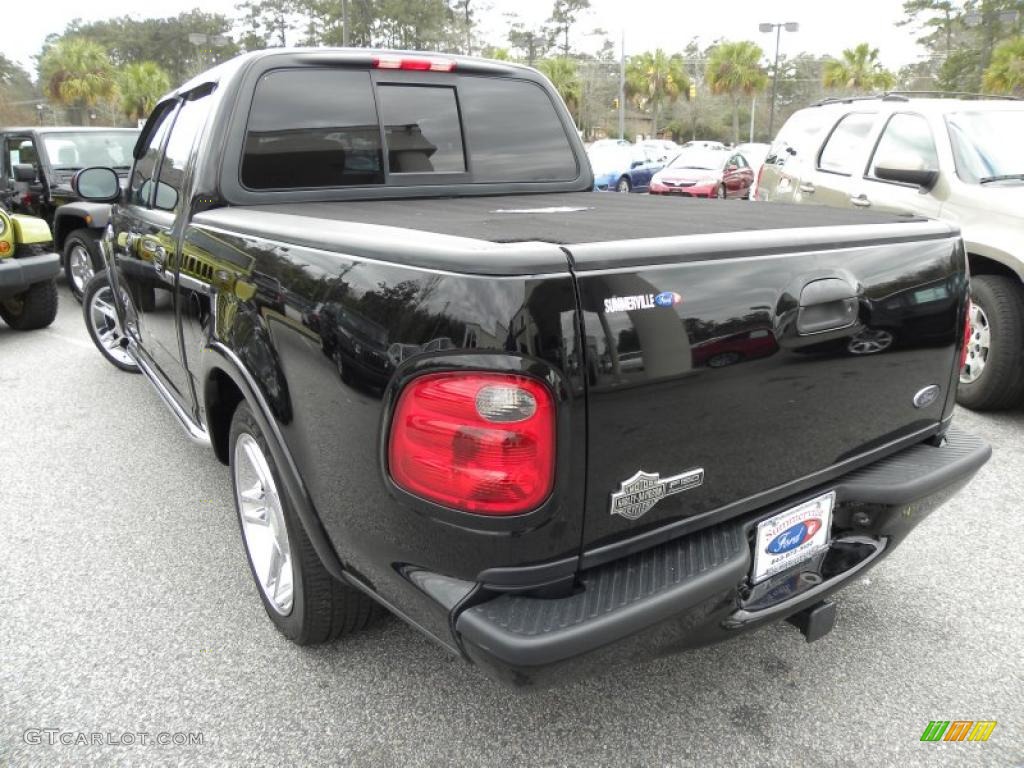 Black 2002 Ford F150 Harley-Davidson SuperCrew Exterior Photo #45224289