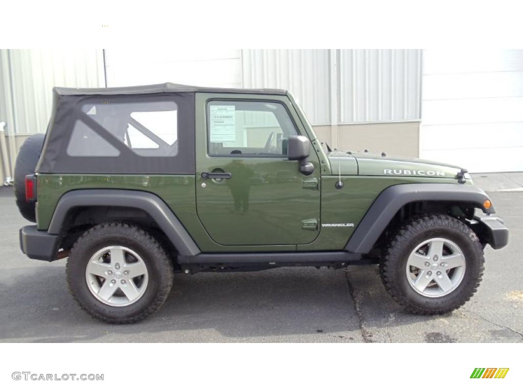 Jeep Green Metallic 2009 Jeep Wrangler Rubicon 4x4 Exterior Photo #45226253