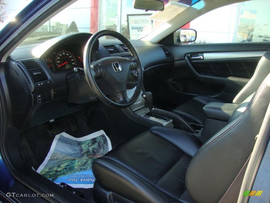 Black Interior 2005 Honda Accord EX-L Coupe Photo #45227729