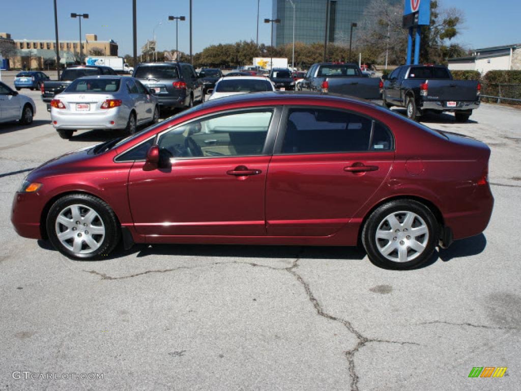 Tango Red Pearl 2007 Honda Civic LX Sedan Exterior Photo #45231661