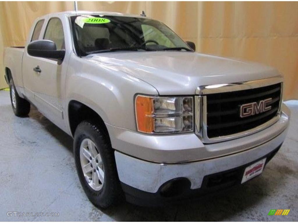 Silver Birch Metallic 2008 GMC Sierra 1500 SLE Extended Cab 4x4 Exterior Photo #45233541