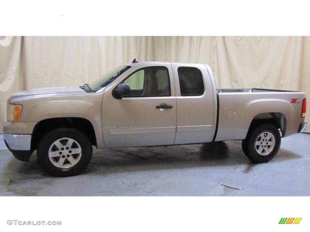 2008 Sierra 1500 SLE Extended Cab 4x4 - Silver Birch Metallic / Light Titanium photo #10