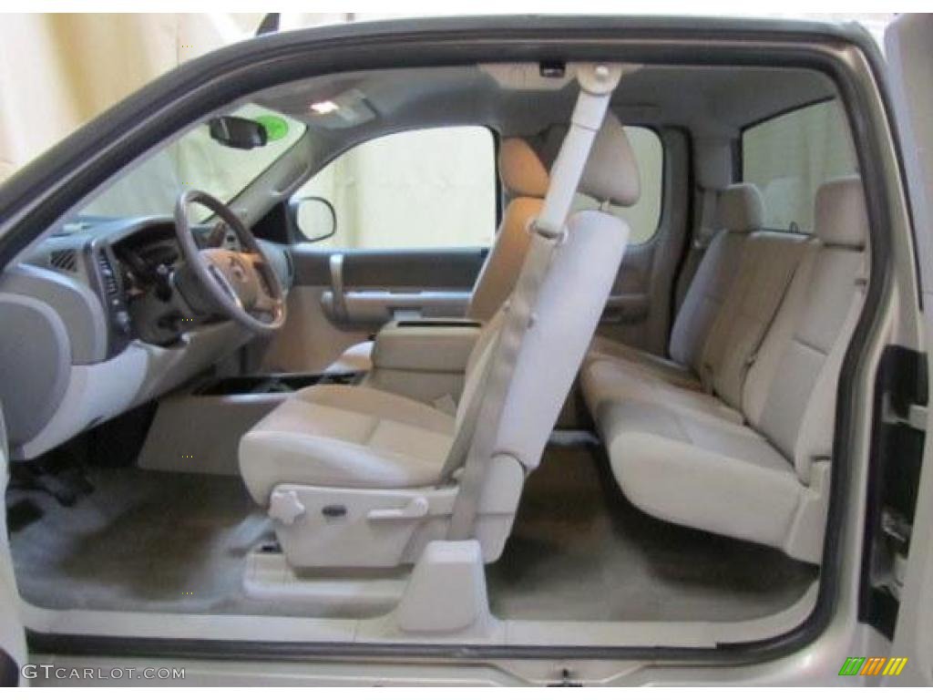 Light Titanium Interior 2008 GMC Sierra 1500 SLE Extended Cab 4x4 Photo #45233577