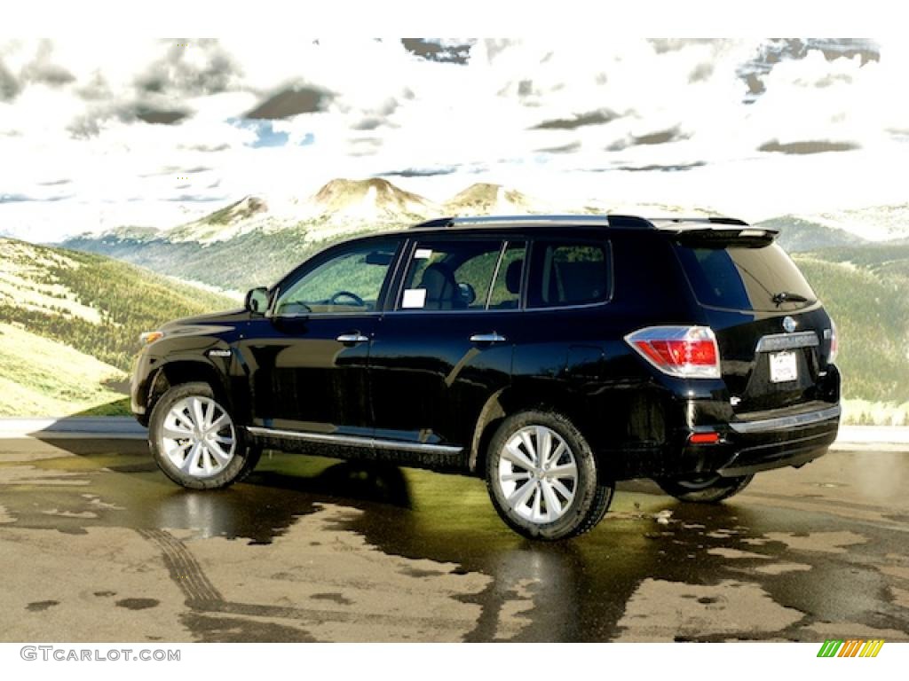 2011 Highlander Hybrid Limited 4WD - Black / Ash photo #3
