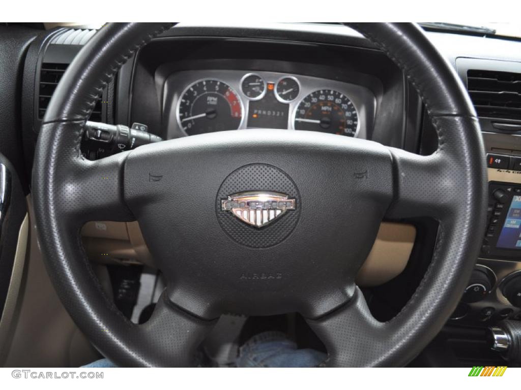 2009 Hummer H3 T Alpha Ebony/Light Cashmere Steering Wheel Photo #45235385