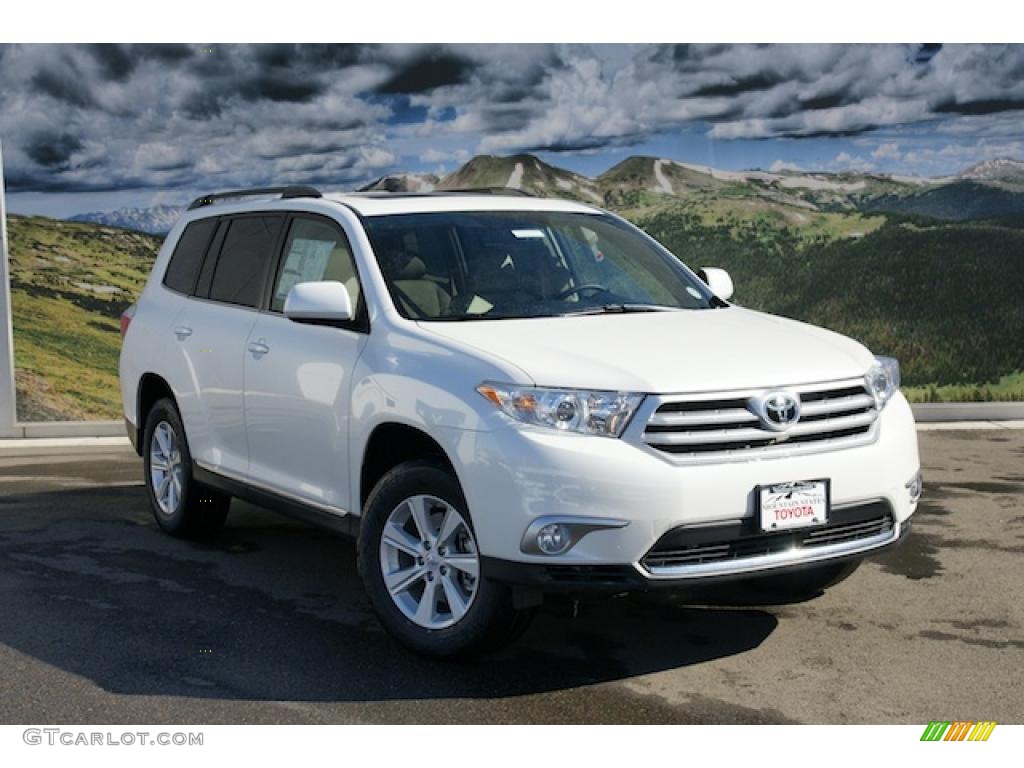 2011 Highlander SE 4WD - Blizzard White Pearl / Sand Beige photo #1