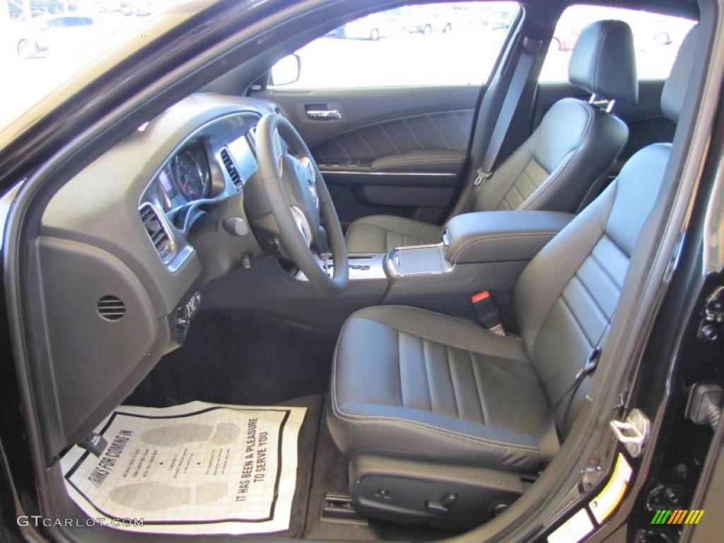 Black Interior 2011 Dodge Charger R/T Plus Photo #45237613