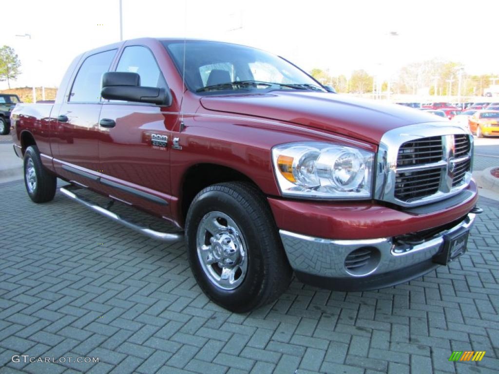 Inferno Red Crystal Pearl 2008 Dodge Ram 2500 SXT Mega Cab Exterior Photo #45239285