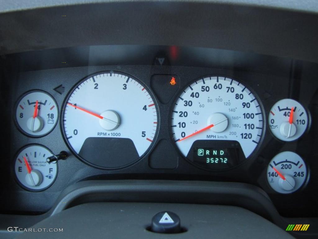 2008 Dodge Ram 2500 SXT Mega Cab Gauges Photo #45239401