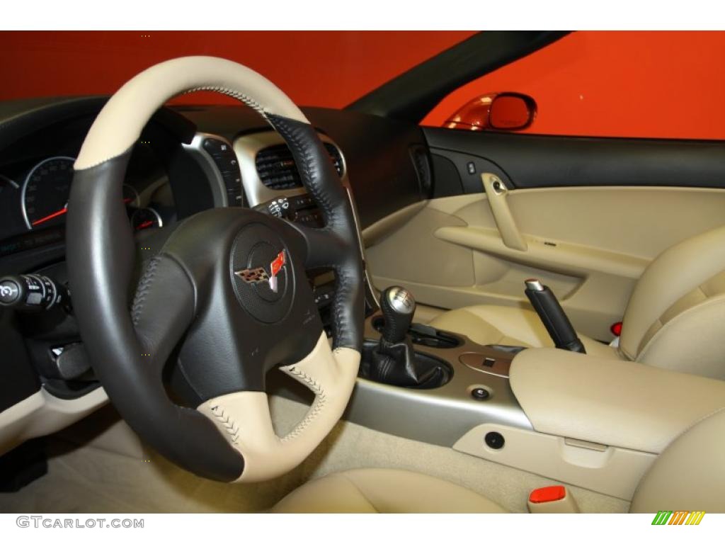 2005 Chevrolet Corvette Coupe Cashmere Steering Wheel Photo #45239945
