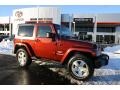 2008 Red Rock Crystal Pearl Jeep Wrangler Sahara 4x4  photo #1