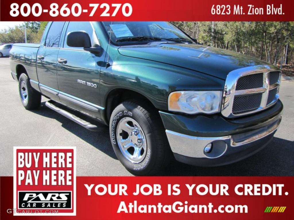 2002 Ram 1500 SLT Quad Cab - Forest Green Pearlcoat / Dark Slate Gray photo #4