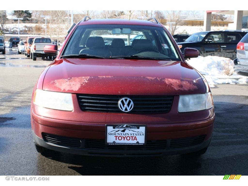 2000 Passat GLS V6 Wagon - Colorado Red Metallic / Grey photo #7