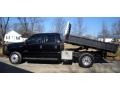 Black 2003 Ford F550 Super Duty Lariat Crew Cab 4x4 Chassis Dump Truck