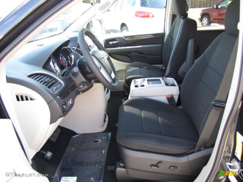 Black/Light Graystone Interior 2011 Chrysler Town & Country Touring Photo #45249372