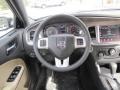 Black/Light Frost Beige 2011 Dodge Charger R/T Plus Steering Wheel