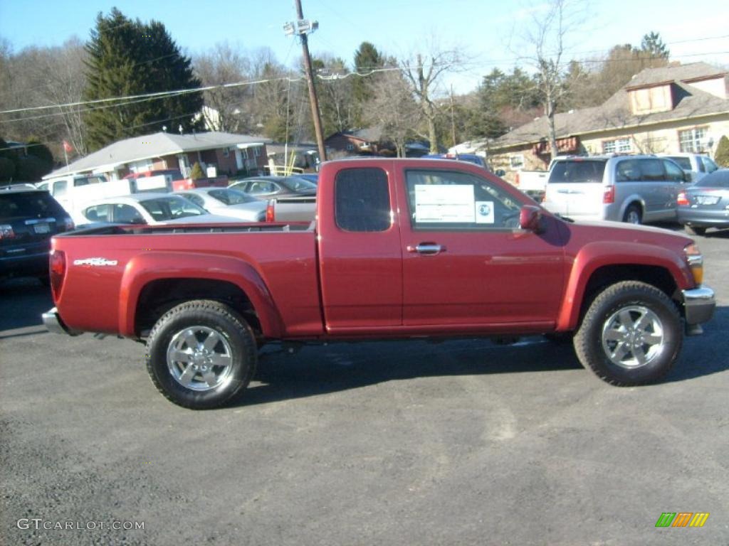 Merlot Jewel Red Metallic 2011 GMC Canyon SLE Extended Cab 4x4 Exterior Photo #45250460