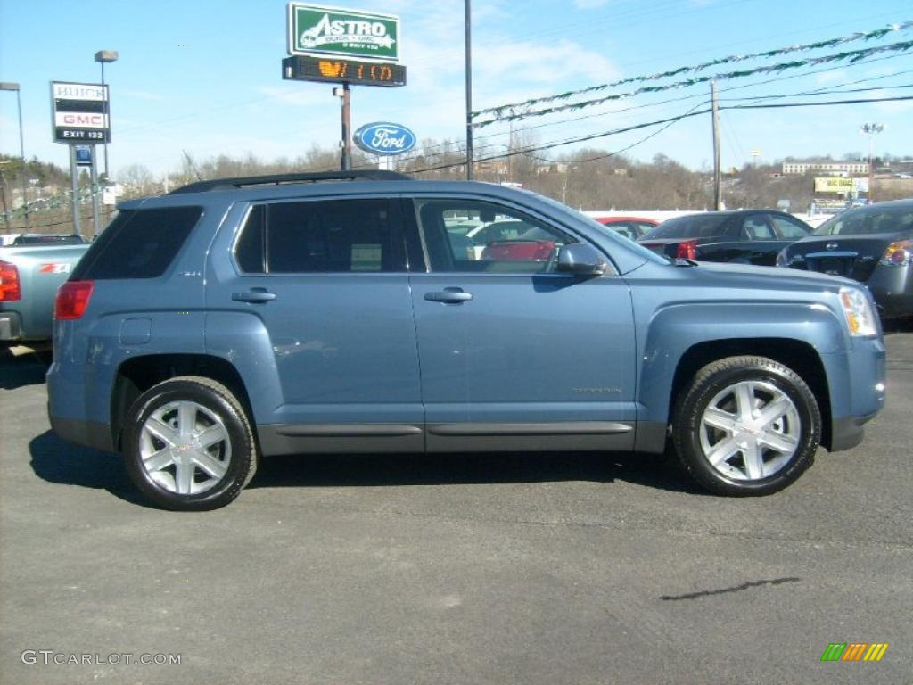 2011 Terrain SLE AWD - Steel Blue Metallic / Light Titanium photo #8