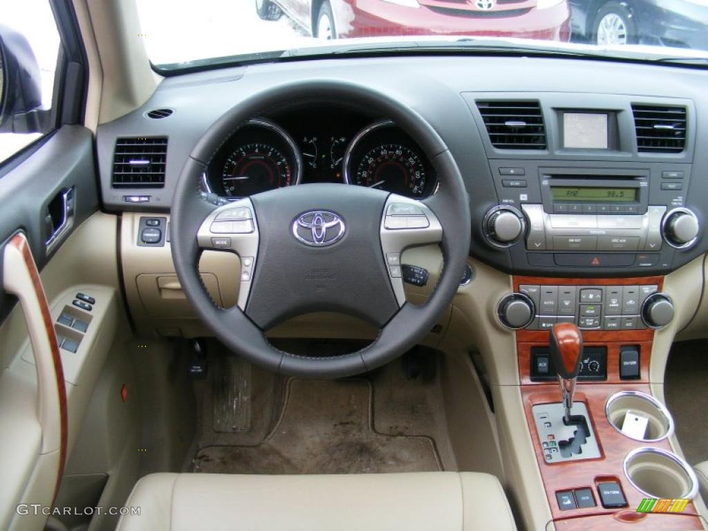 2009 Toyota Highlander Limited 4WD Sand Beige Dashboard Photo #45251412