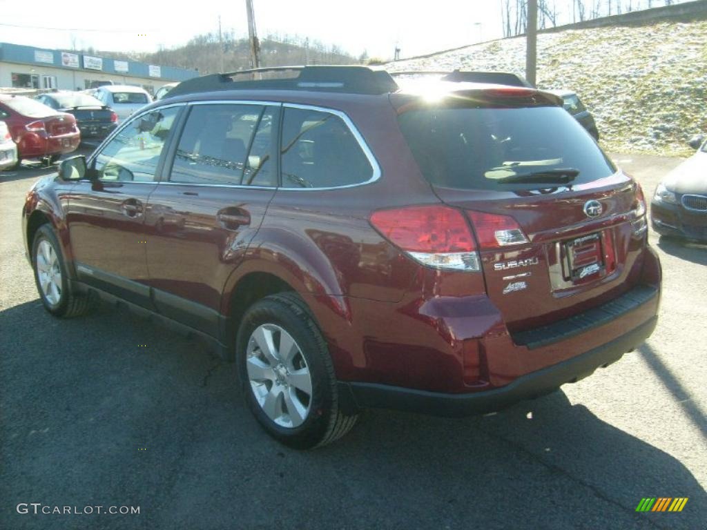 2011 Outback 2.5i Limited Wagon - Ruby Red Pearl / Warm Ivory photo #5