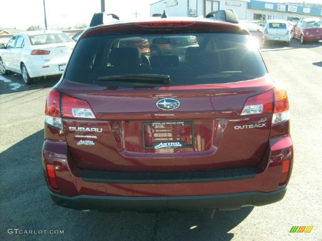 2011 Outback 2.5i Limited Wagon - Ruby Red Pearl / Warm Ivory photo #6