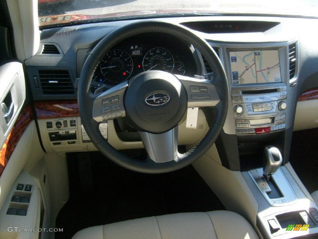 2011 Subaru Outback 2.5i Limited Wagon Warm Ivory Dashboard Photo #45252125