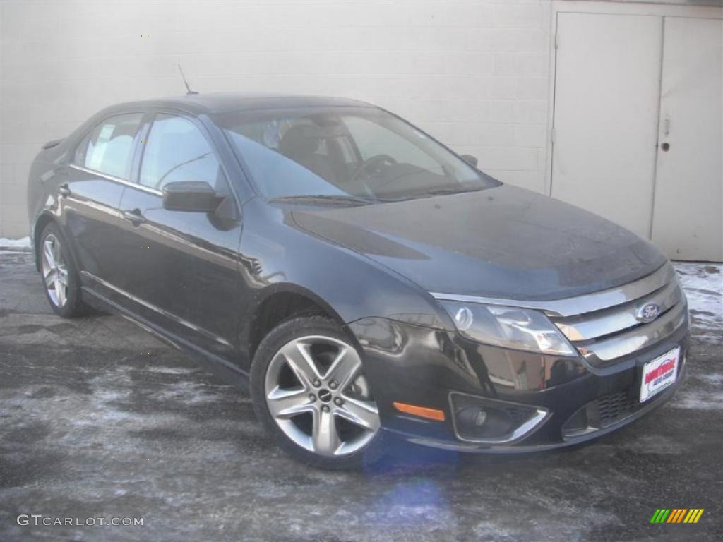 2011 Fusion Sport - Tuxedo Black Metallic / Sport Black/Charcoal Black photo #2