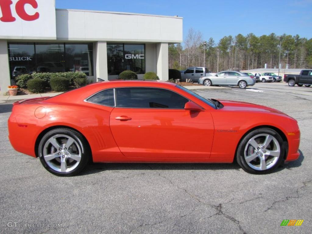 Inferno Orange Metallic 2010 Chevrolet Camaro SS/RS Coupe Exterior Photo #45254184