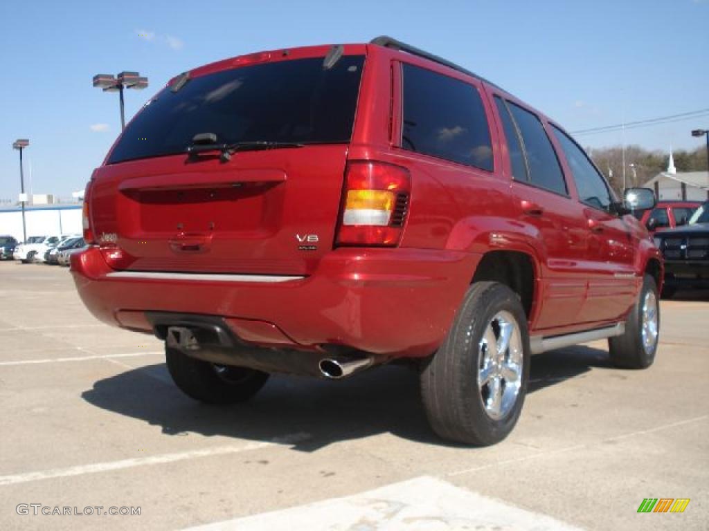 Inferno Red Tinted Pearlcoat 2002 Jeep Grand Cherokee Overland 4x4 Exterior Photo #45254220