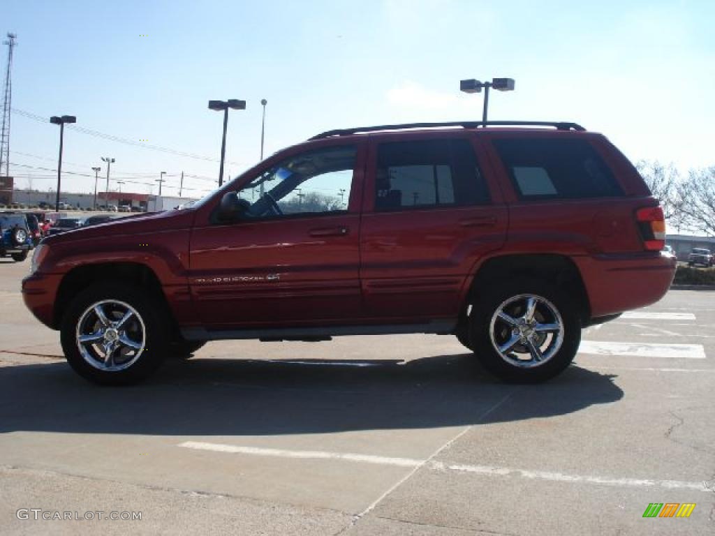 2002 Grand Cherokee Overland 4x4 - Inferno Red Tinted Pearlcoat / Dark Slate Gray photo #6