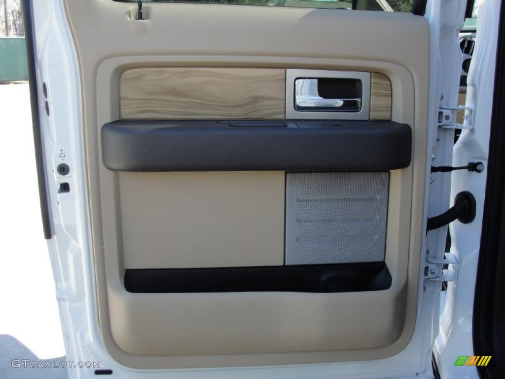 2011 Ford F150 Lariat SuperCrew Pale Adobe Door Panel Photo #45257364