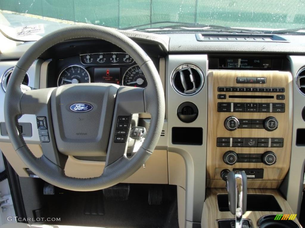 2011 Ford F150 Lariat SuperCrew Pale Adobe Dashboard Photo #45257404