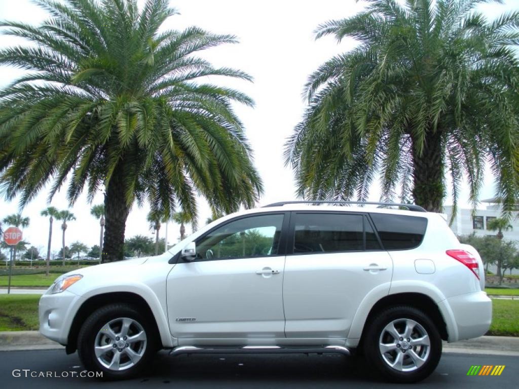 2010 RAV4 Limited V6 - Blizzard White Pearl / Sand Beige photo #1