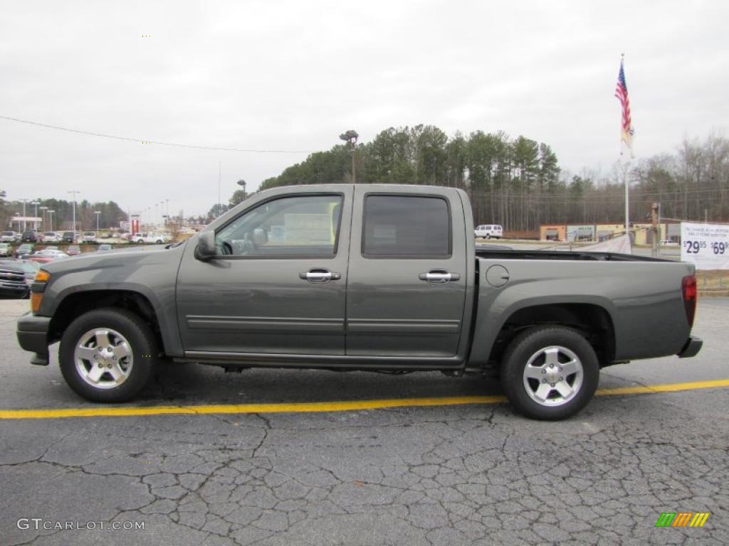 Steel Green Metallic 2011 Chevrolet Colorado LT Crew Cab Exterior Photo #45261404