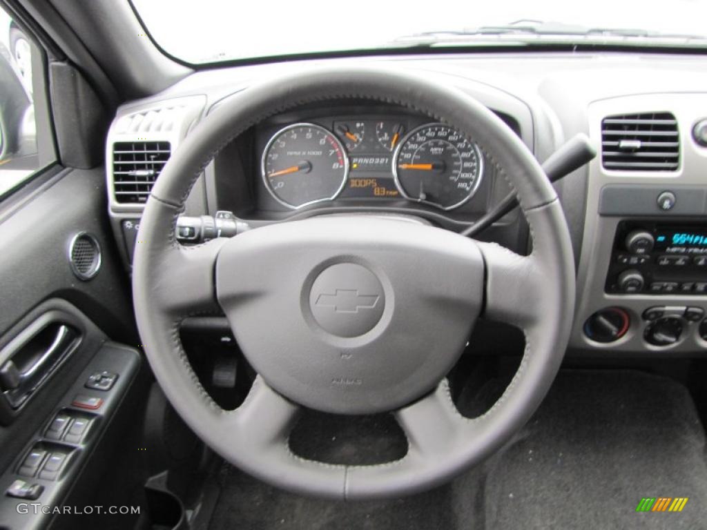 2011 Chevrolet Colorado LT Crew Cab Ebony Steering Wheel Photo #45261460