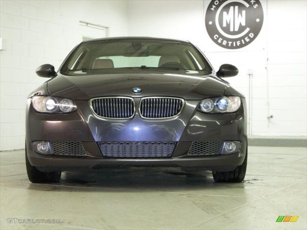 2008 3 Series 335xi Coupe - Sparkling Graphite Metallic / Cream Beige photo #2