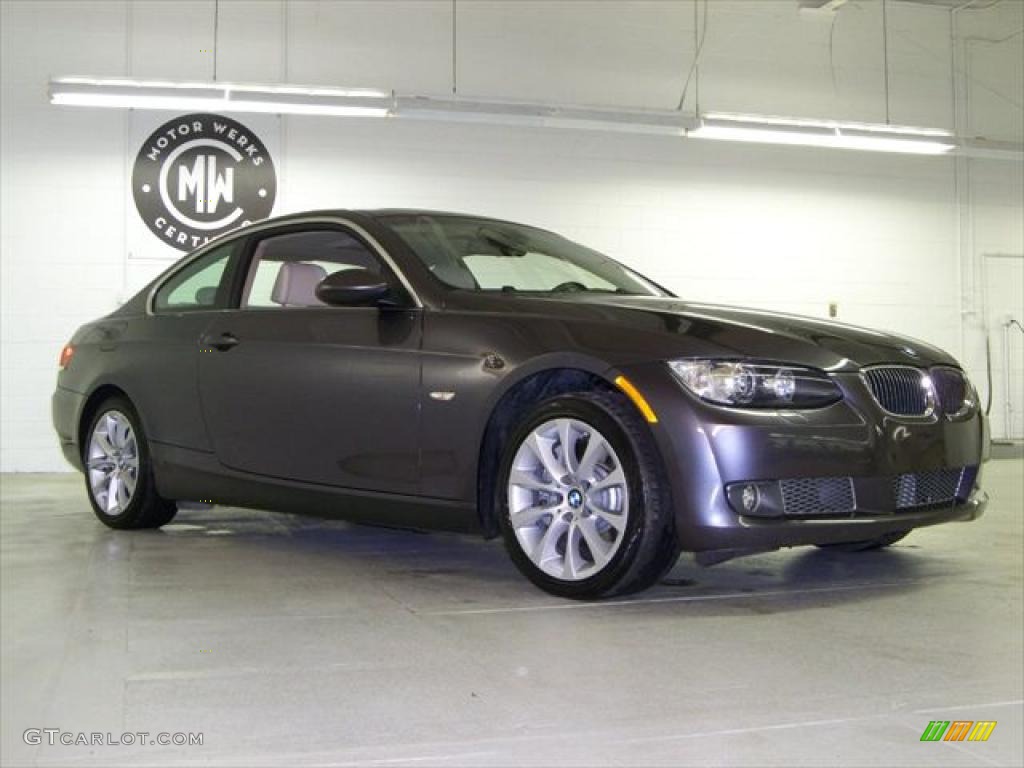 2008 3 Series 335xi Coupe - Sparkling Graphite Metallic / Cream Beige photo #3