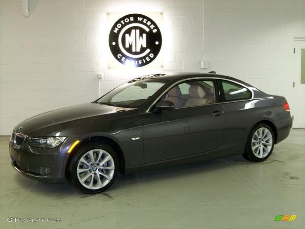 2008 3 Series 335xi Coupe - Sparkling Graphite Metallic / Cream Beige photo #4