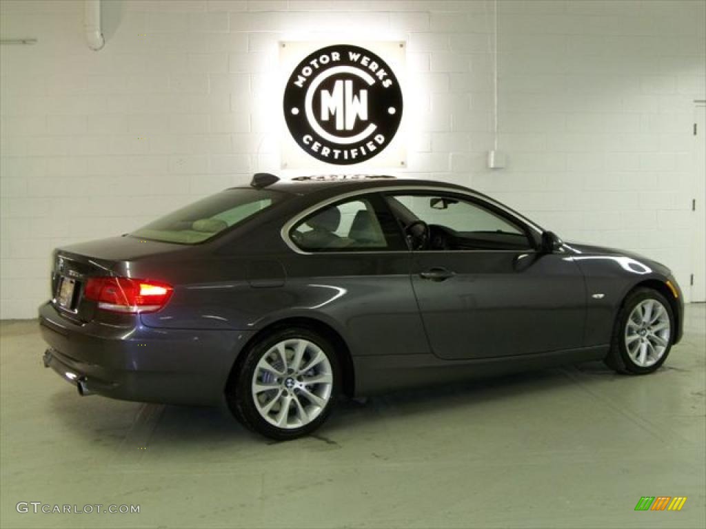 2008 3 Series 335xi Coupe - Sparkling Graphite Metallic / Cream Beige photo #5