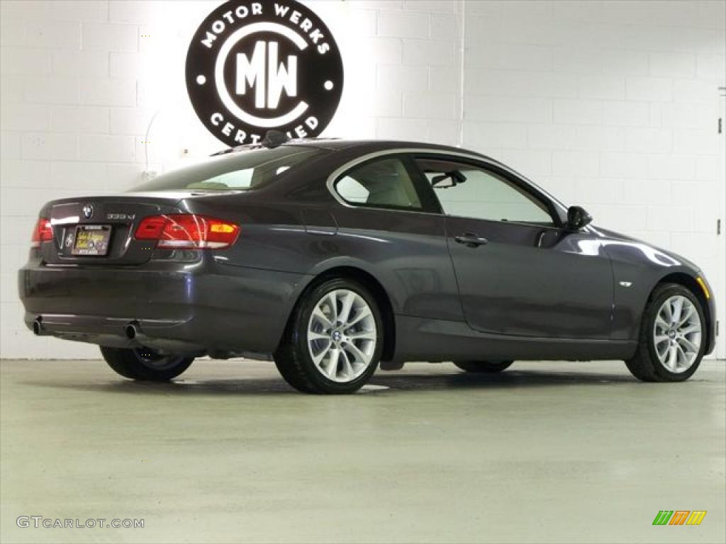 2008 3 Series 335xi Coupe - Sparkling Graphite Metallic / Cream Beige photo #6