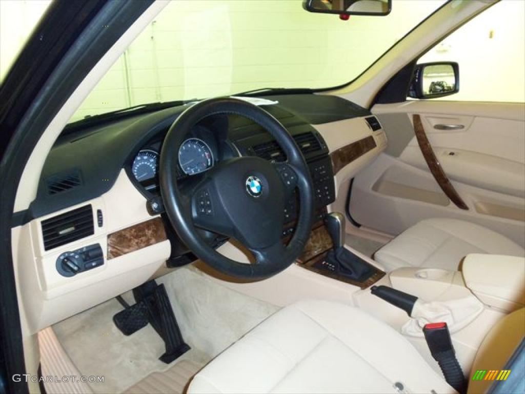 Sand Beige Interior 2007 BMW X3 3.0si Photo #45269676