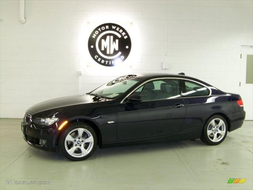 2008 3 Series 328xi Coupe - Monaco Blue Metallic / Gray photo #1