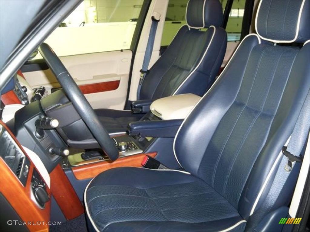 Navy Blue/Ivory Interior 2008 Land Rover Range Rover V8 HSE Photo #45271108