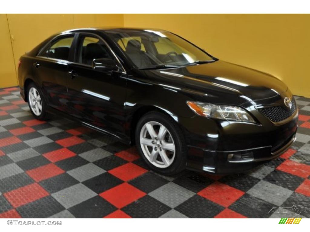 2007 Camry SE V6 - Black / Dark Charcoal photo #1