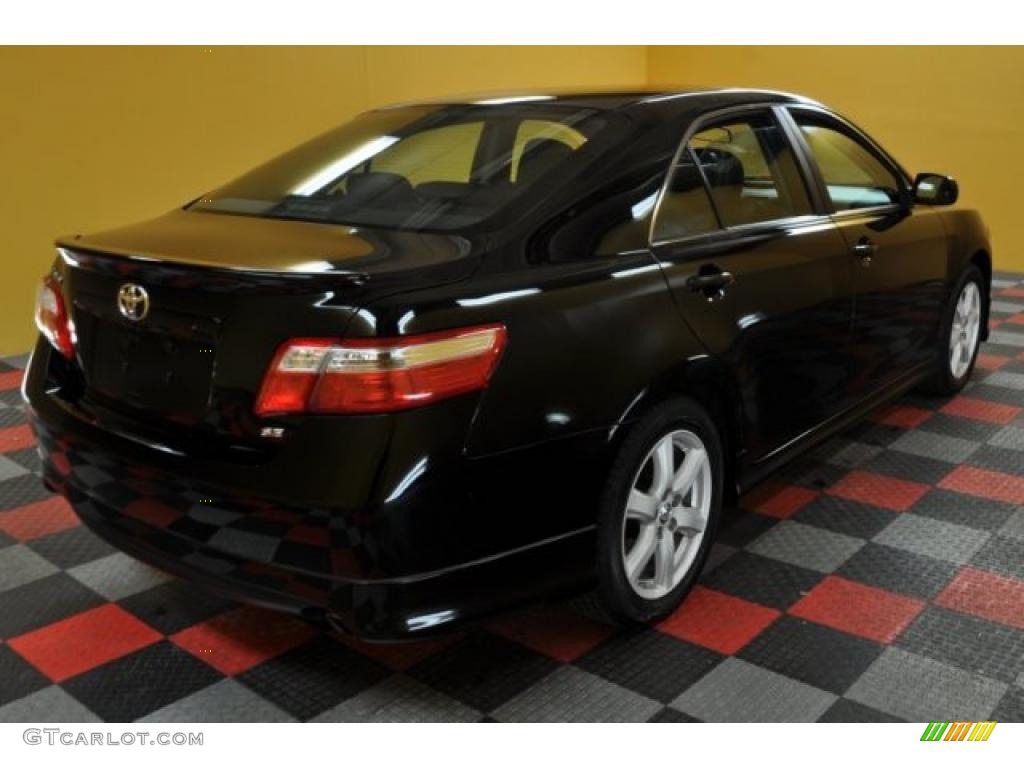 2007 Camry SE V6 - Black / Dark Charcoal photo #4